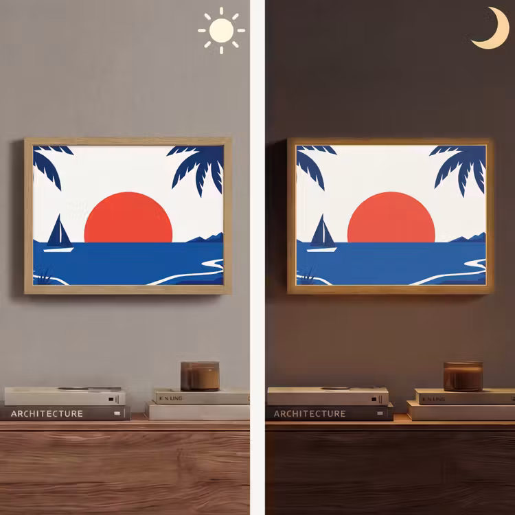 Lightbox - Wandlamp - Zonsondergang - Zee - Palmboom - Tropisch - Modern — 6