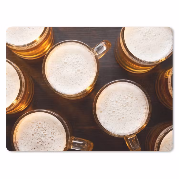 Muismat - Bier - Glazen - Schuim - Hout - Drank — 1
