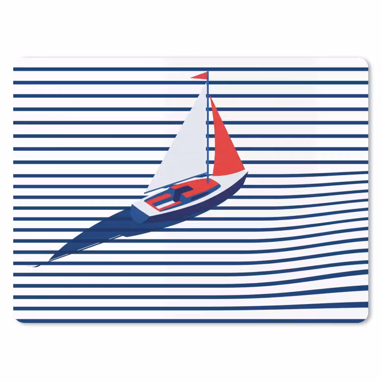 Muismat - Boot - Water - Abstract - Blauw — 1