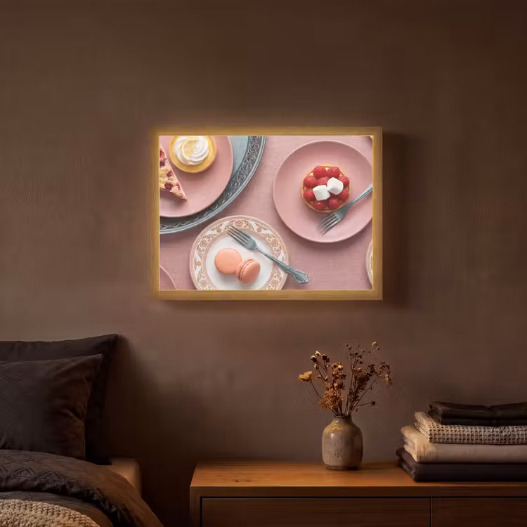 Lightbox - Wandlamp - Dessert - Taart - Gebak - Zoet - Roze — 3