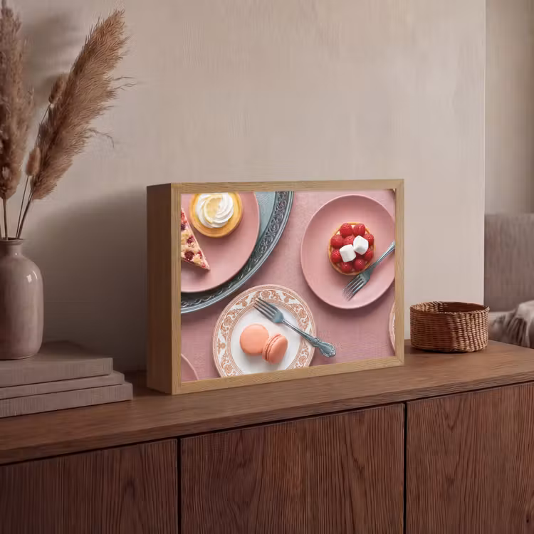 Lightbox - Wandlamp - Dessert - Taart - Gebak - Zoet - Roze — 4