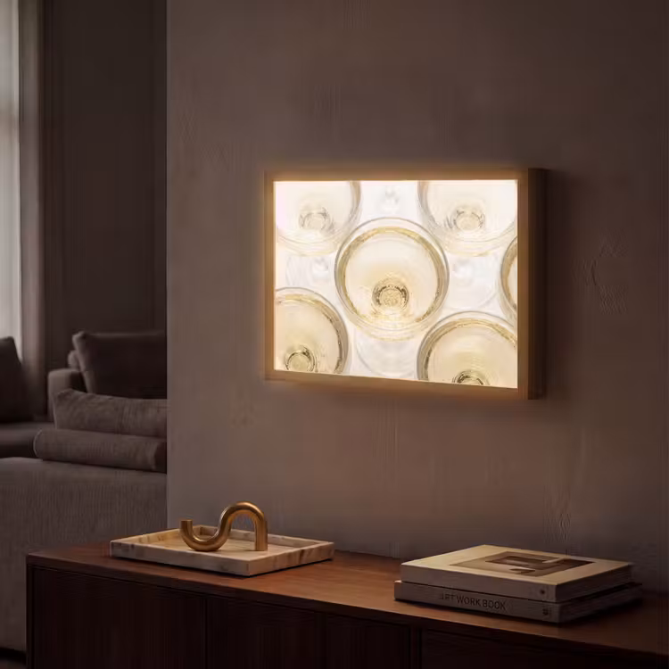 Lightbox - Wandlamp - Drank - Glazen - Feest - Goud — 2