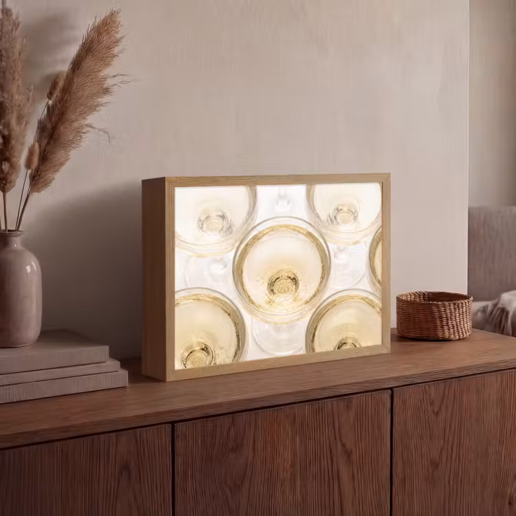 Lightbox - Wandlamp - Drank - Glazen - Feest - Goud — 4
