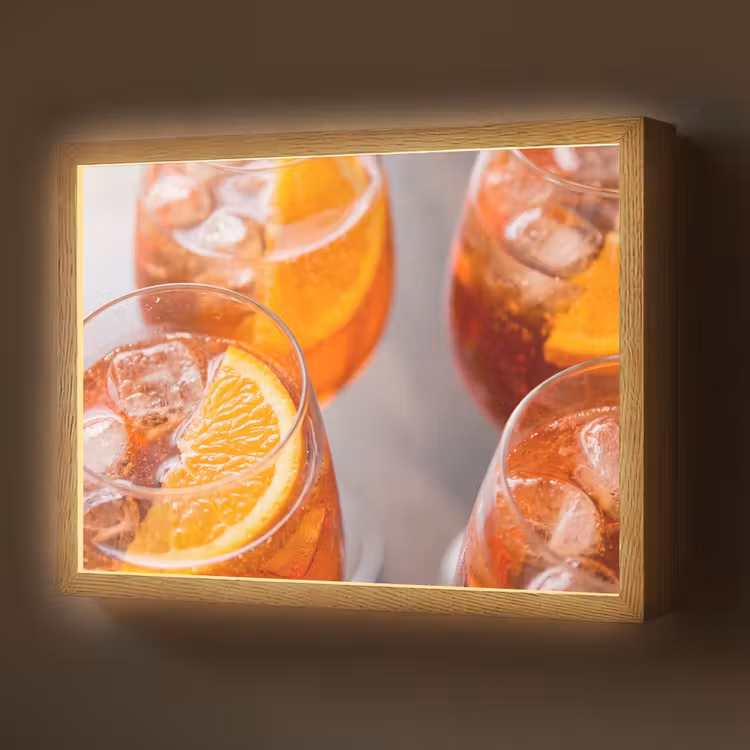 Lightbox - Wandlamp - Drank - Sinaasappel - IJs - Zomer - Oranje — 1