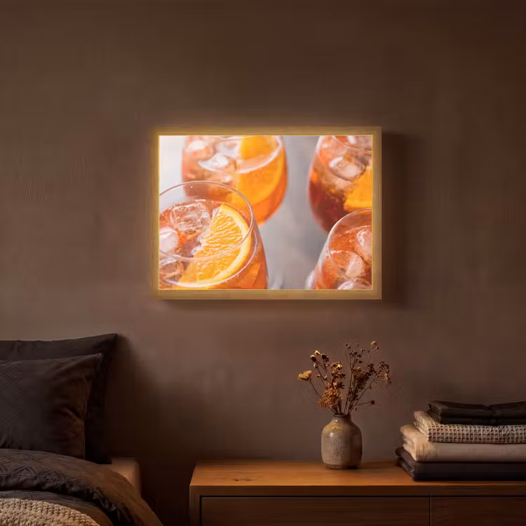 Lightbox - Wandlamp - Drank - Sinaasappel - IJs - Zomer - Oranje — 3
