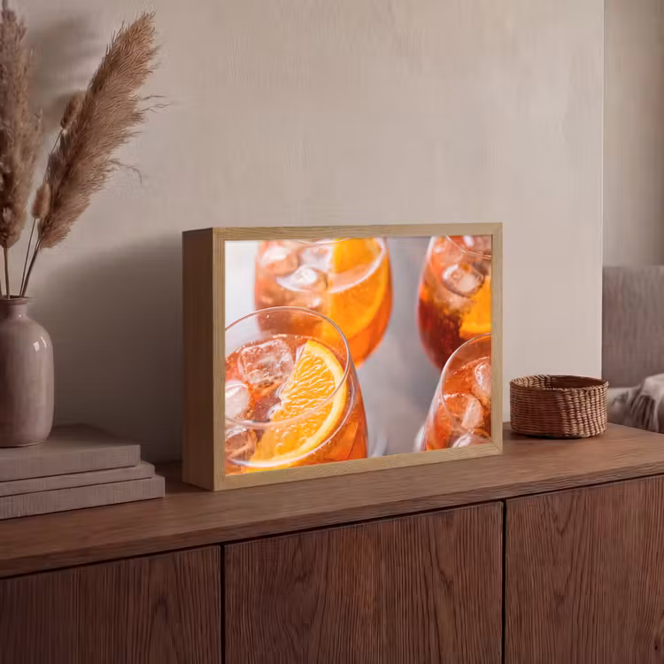 Lightbox - Wandlamp - Drank - Sinaasappel - IJs - Zomer - Oranje — 4