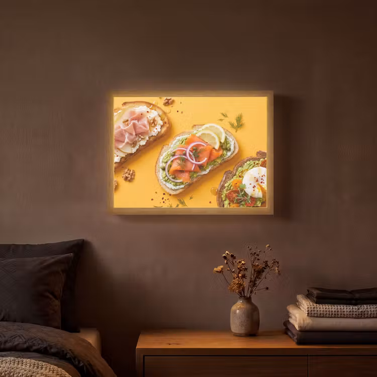 Lightbox - Wandlamp - Eten - Brood - Ontbijt - Modern - Kleurrijk — 3