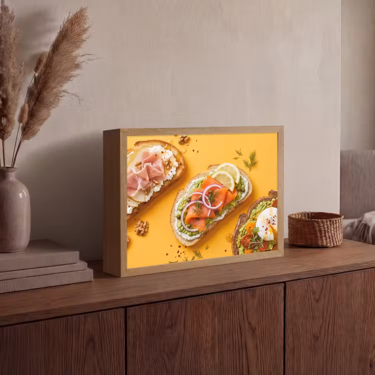 Lightbox - Wandlamp - Eten - Brood - Ontbijt - Modern - Kleurrijk — 4