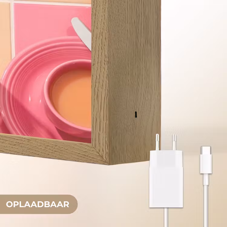 Lightbox - Wandlamp - Eten - Citrusvruchten - Stillevens - Roze - Oranje — 7