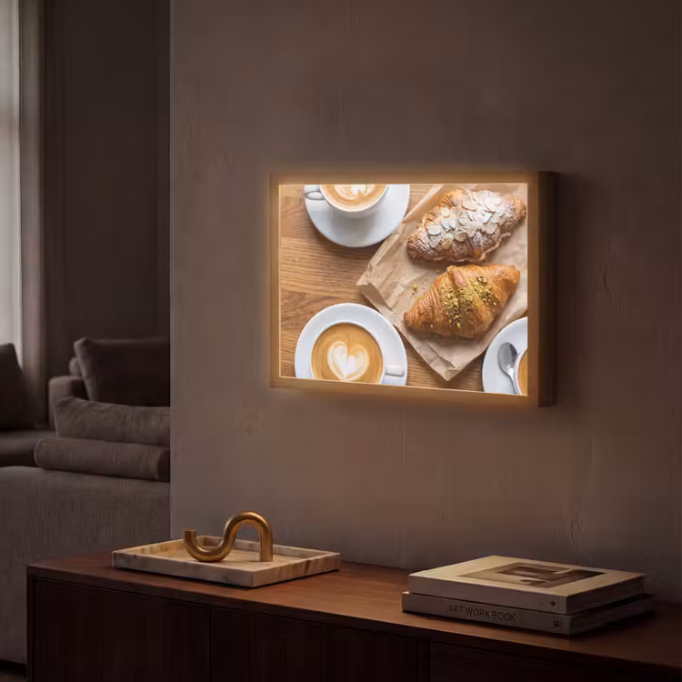 Lightbox - Wandlamp - Eten - Croissant - Koffie - Ontbijt - Modern — 2