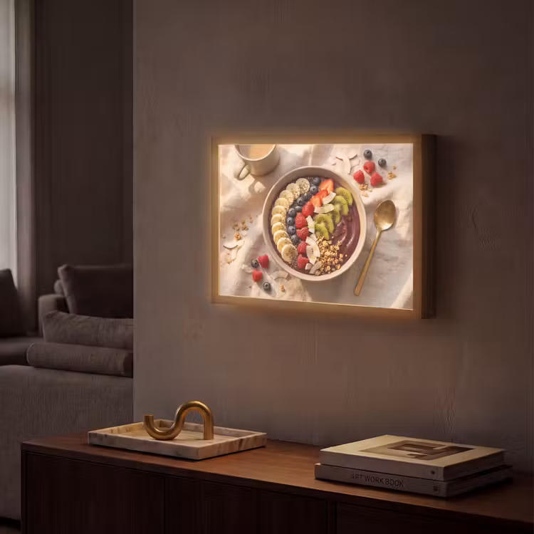 Lightbox - Wandlamp - Eten - Ontbijtkom - Fruit - Gezond - Kleurrijk — 2