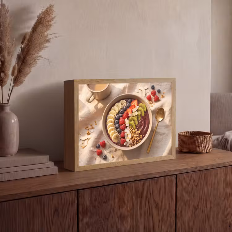 Lightbox - Wandlamp - Eten - Ontbijtkom - Fruit - Gezond - Kleurrijk — 4