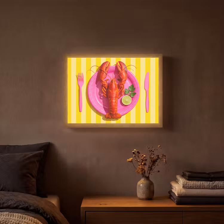 Lightbox - Wandlamp - Eten - Roze - Geel - Modern - Culinaire — 3