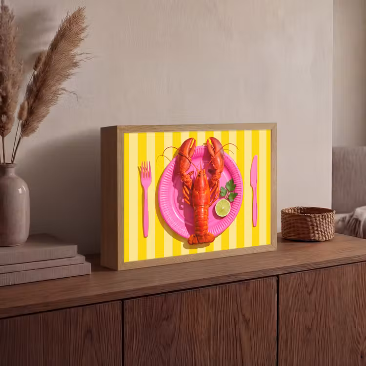 Lightbox - Wandlamp - Eten - Roze - Geel - Modern - Culinaire — 4