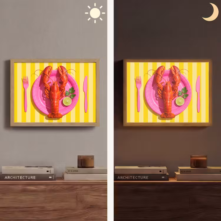 Lightbox - Wandlamp - Eten - Roze - Geel - Modern - Culinaire — 6