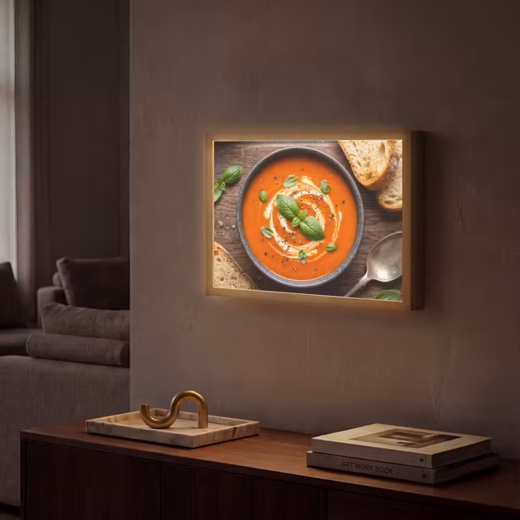 Lightbox - Wandlamp - Eten - Soep - Basilicum - Rustiek - Rood — 2