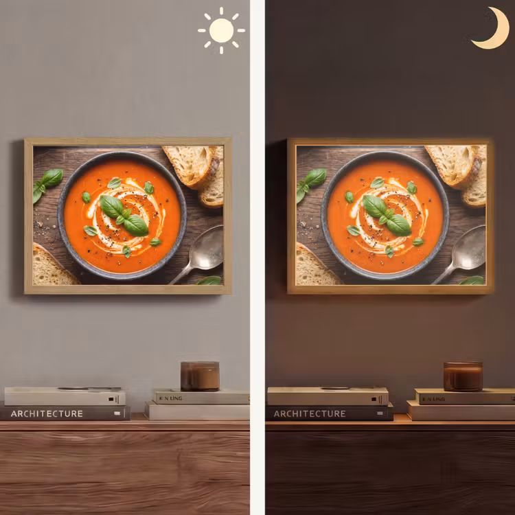 Lightbox - Wandlamp - Eten - Soep - Basilicum - Rustiek - Rood — 6