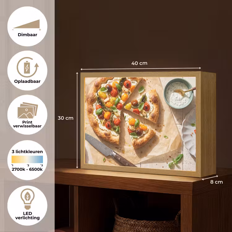 Lightbox - Wandlamp - Eten - Tomaten - Basilicum - Maaltijd - Vers — 10