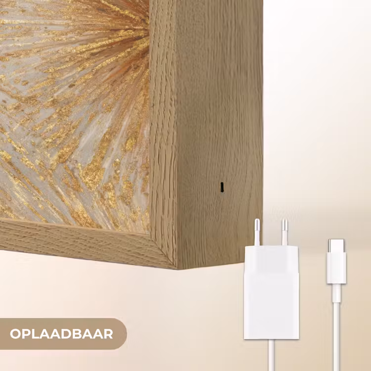 Lightbox - Wandlamp - Explosie - Abstract - Goud - Wit — 7