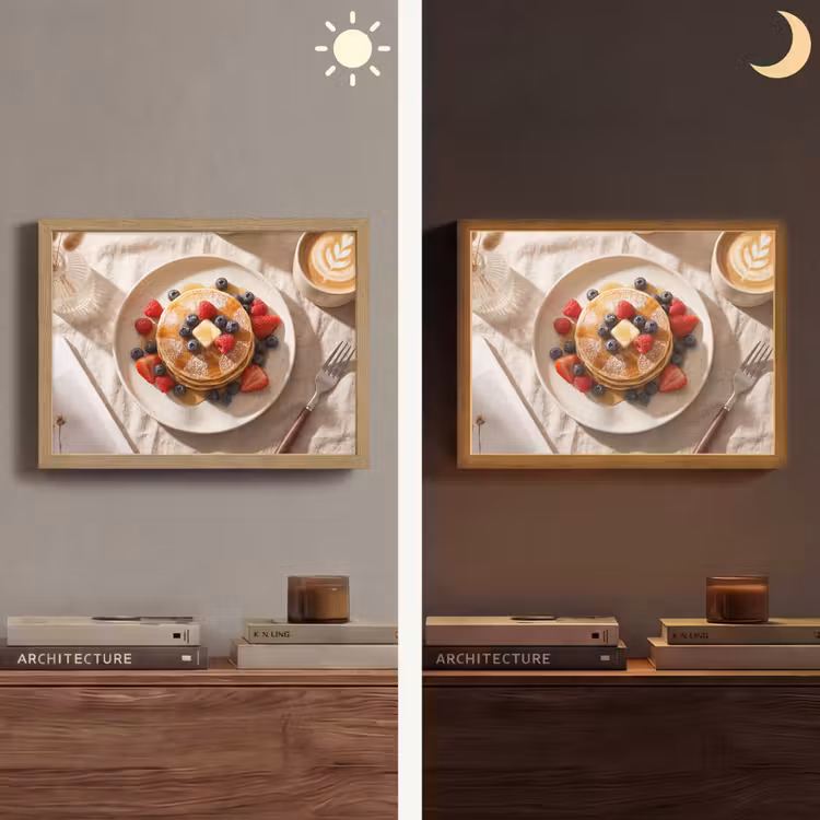 Lightbox - Wandlamp - Pannenkoeken - Bessen - Ontbijt - Modern - Beige — 6