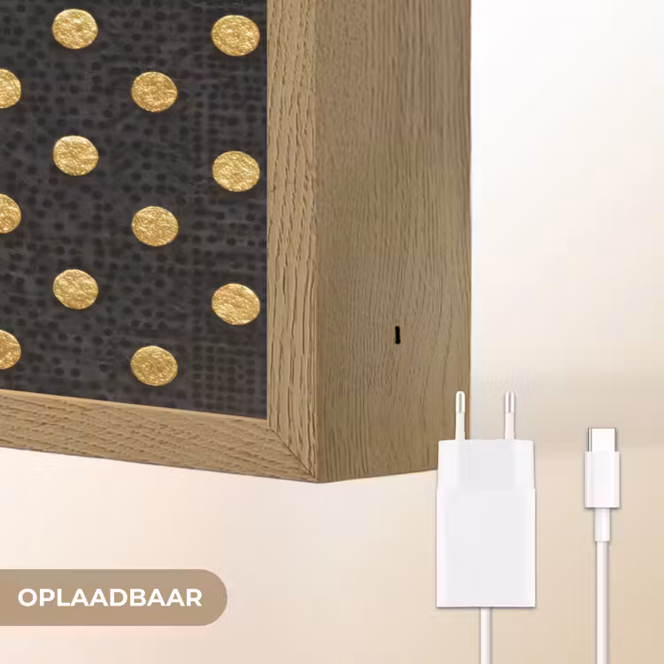 Lightbox - Wandlamp - Polka Dot - Stippen - Goud - Zwart — 7
