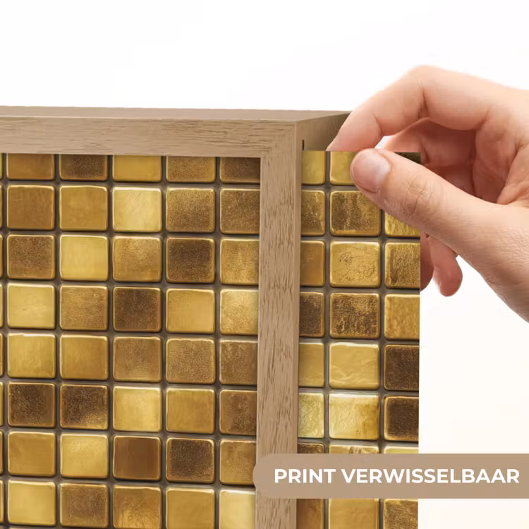 Lightbox - Wandlamp - Tegels - Mozaïek - Luxe - Warm Goud — 5