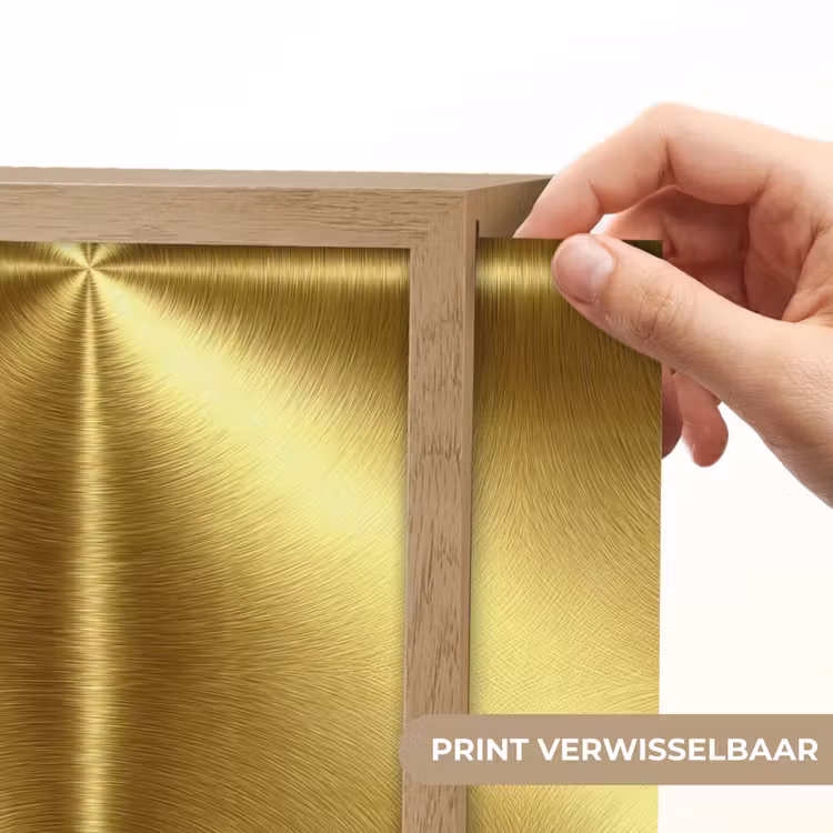 Lightbox - Wandlamp - Textuur - Geborsteld Goud - Industrieel - Metallic — 5