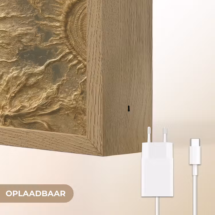 Lightbox - Wandlamp - Zon - Reliëf - Antiek - Goud — 7