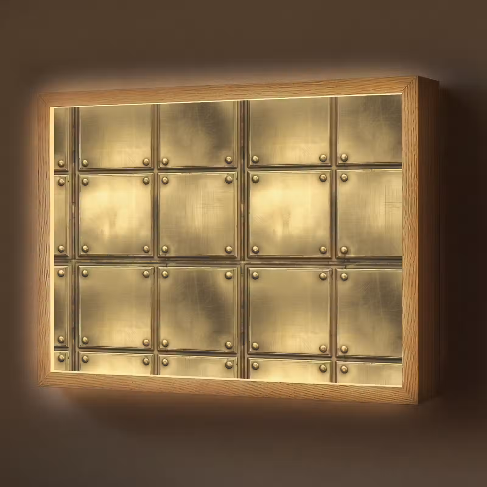 Lightbox - Wandlamp - Platen - Industrieel - Stoer - Goud — 1