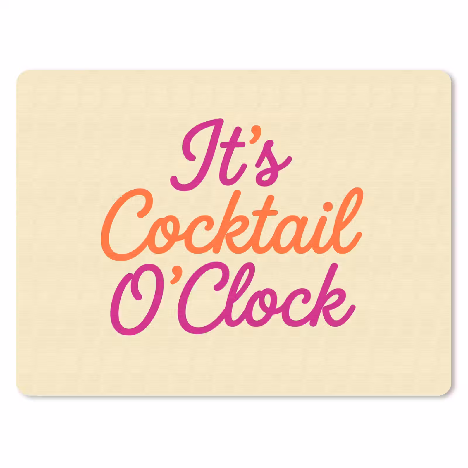 Muismat - Cocktail O'Clock - Geel - Retro — 1