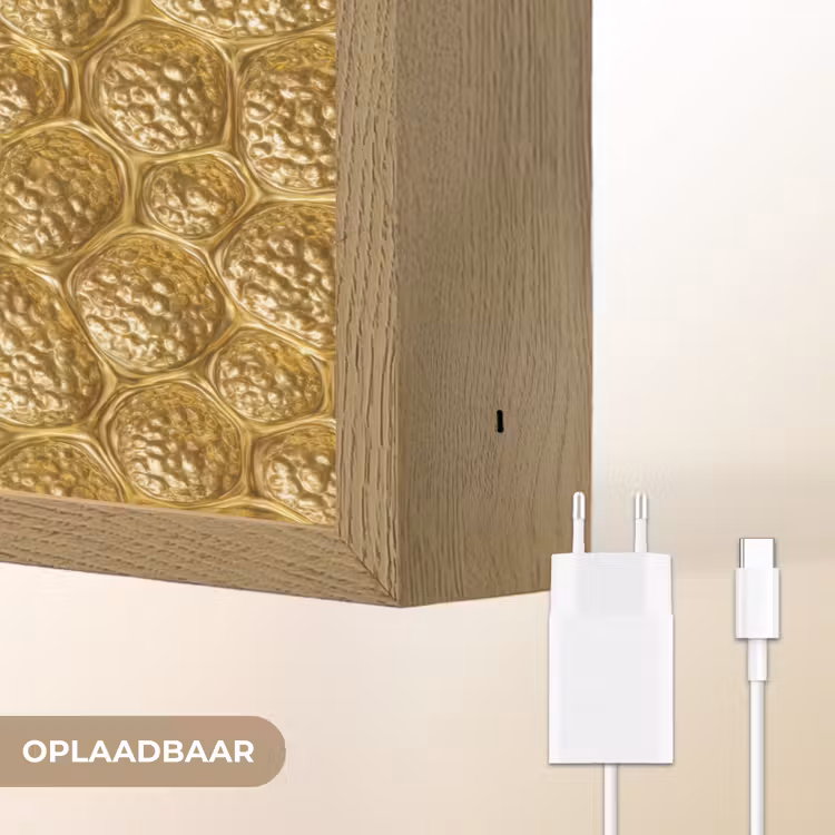 Lightbox - Wandlamp - Gehamerd - Mozaïek - Antiek - Goud — 7