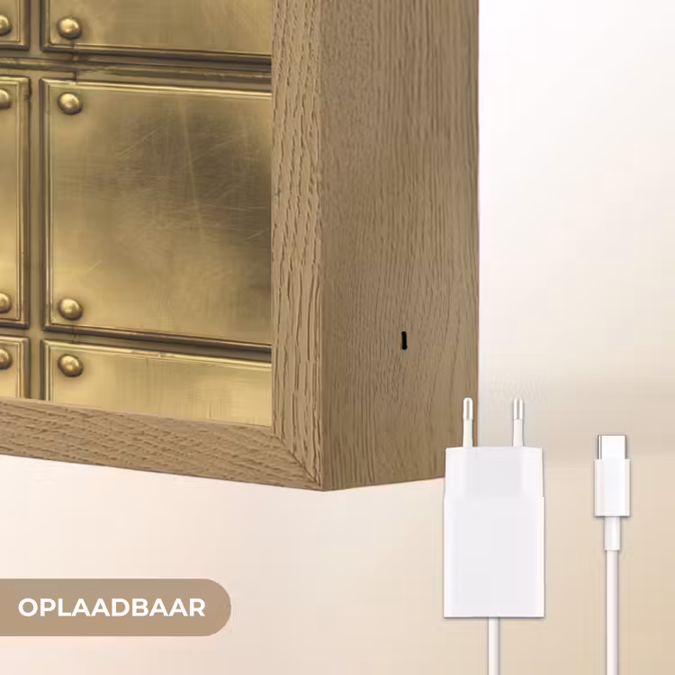 Lightbox - Wandlamp - Platen - Industrieel - Stoer - Goud — 7