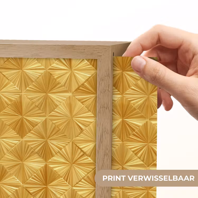Lightbox - Wandlamp - Tegels - Geometrisch - Reliëf - Goud — 5