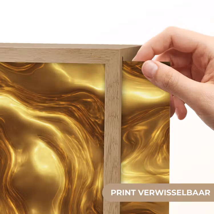 Lightbox - Wandlamp - Textuur - Vloeibaar - Organisch - Goud — 5