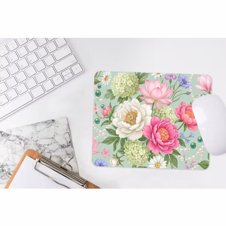 Muismat - Bloemen - Patroon - Botanisch - Groen — 2