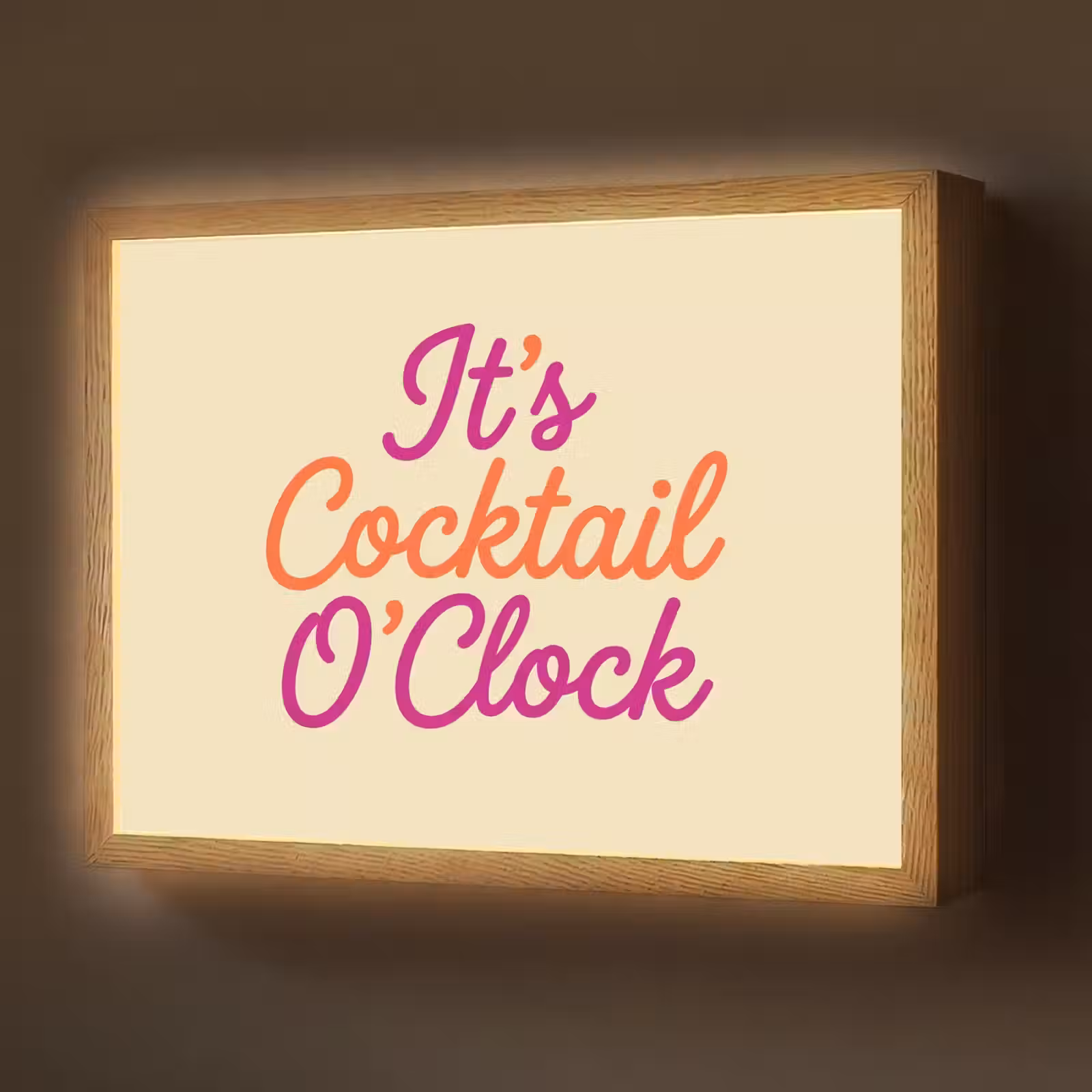 Lightbox - Wandlamp - Cocktail O'Clock - Geel - Retro — 1