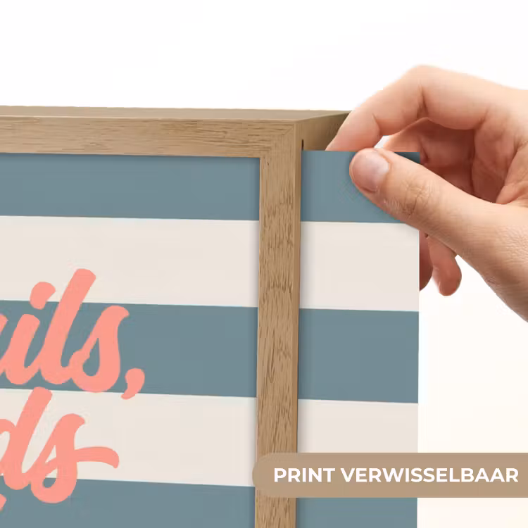 Lightbox - Wandlamp - Cocktails - Strepen - Blauw - Koraal — 5