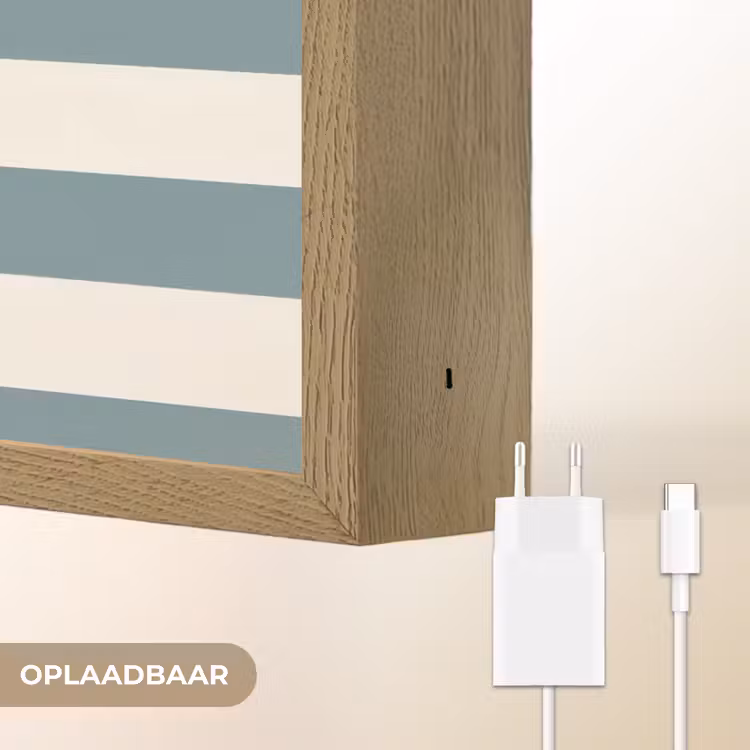 Lightbox - Wandlamp - Cocktails - Strepen - Blauw - Koraal — 7