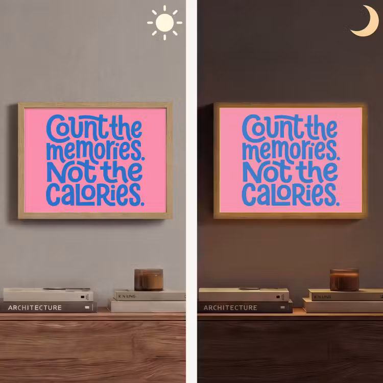 Lightbox - Wandlamp - Memories - Roze - Blauw - Quote — 6