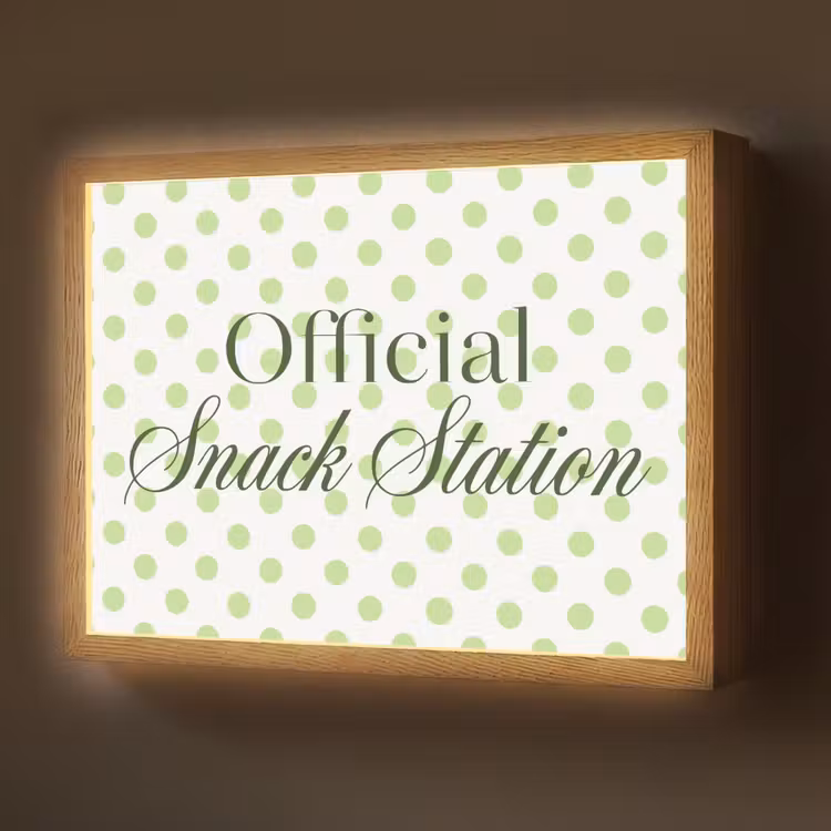 Lightbox - Wandlamp - Snack Station - Groen - Stippen — 1