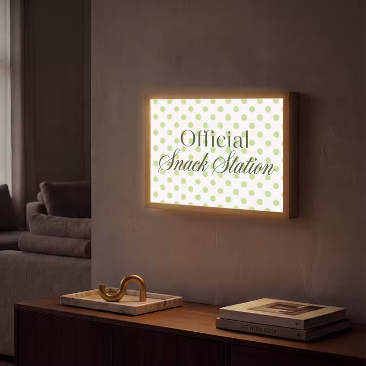 Lightbox - Wandlamp - Snack Station - Groen - Stippen — 2