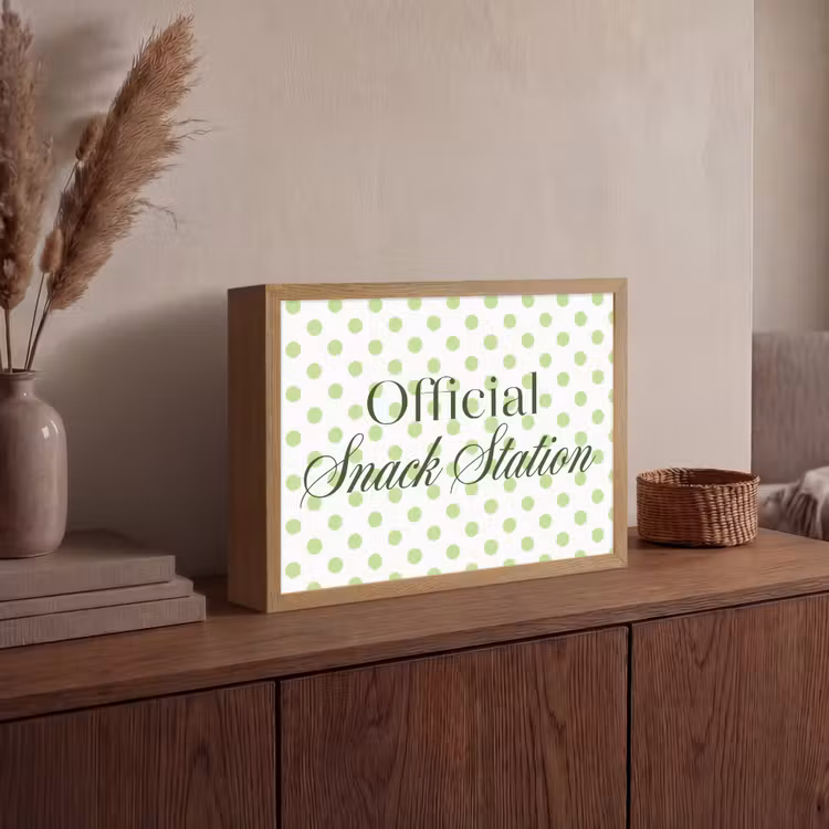 Lightbox - Wandlamp - Snack Station - Groen - Stippen — 4