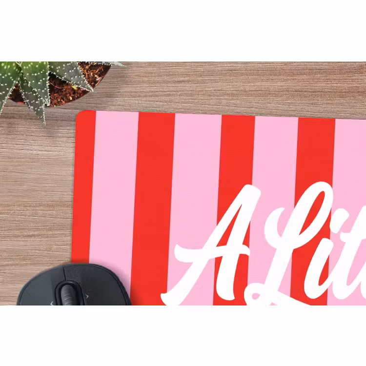Muismat - A Little Break - Strepen - Rood - Roze — 4