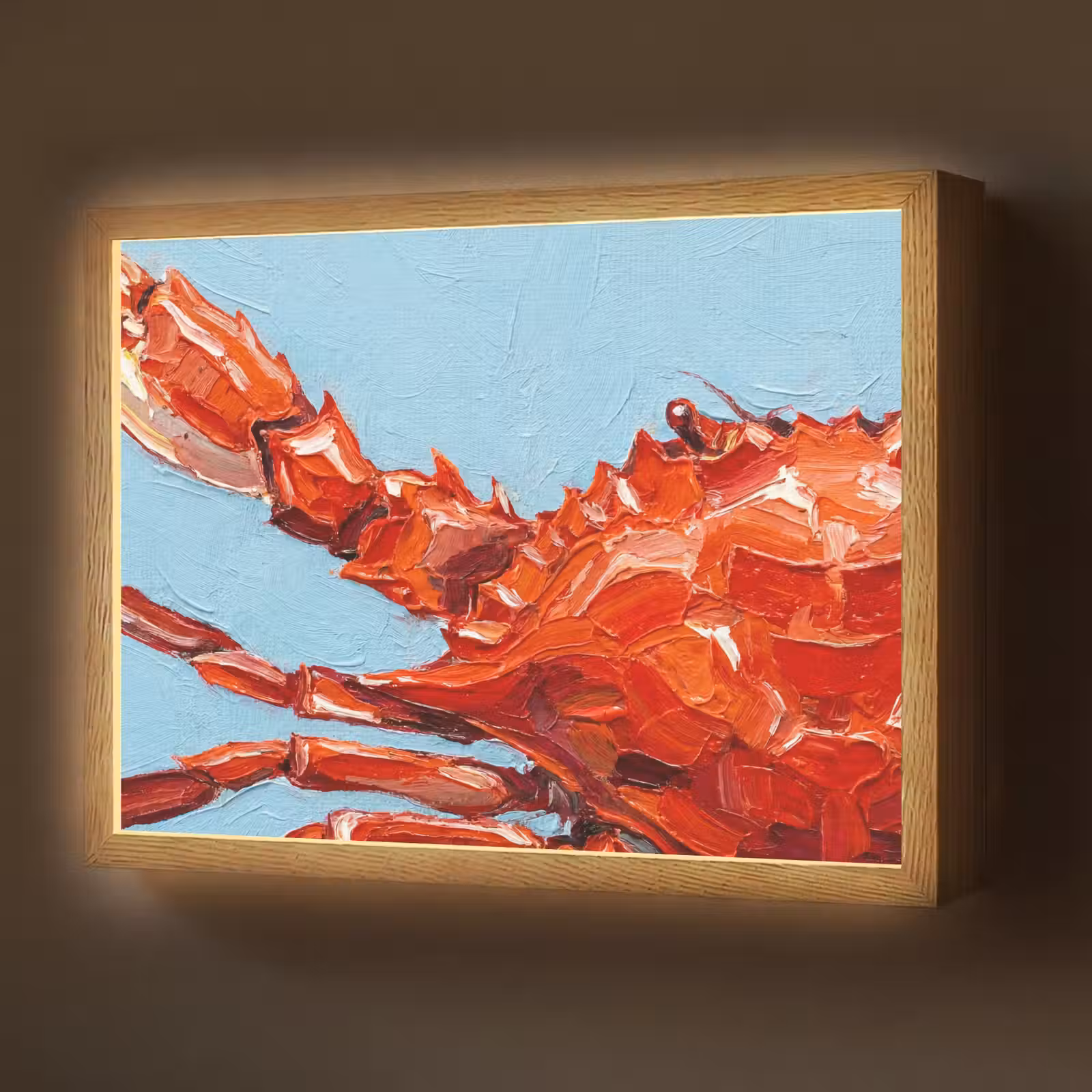 Lightbox - Wandlamp - Krab - Zee - Dieren - Abstract - Rood — 1