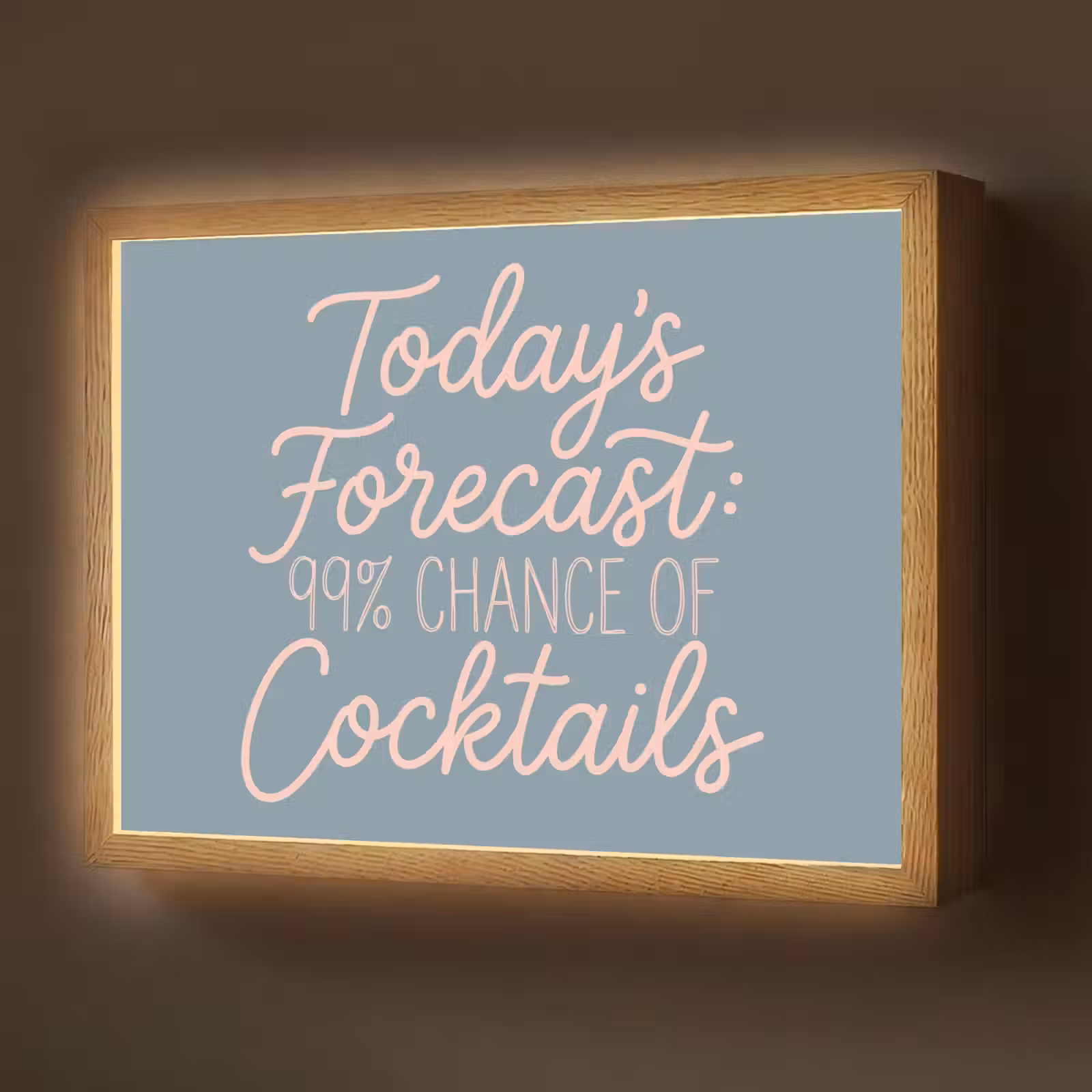 Lightbox - Wandlamp - Today's Forecast - Cocktails - Blauw — 1