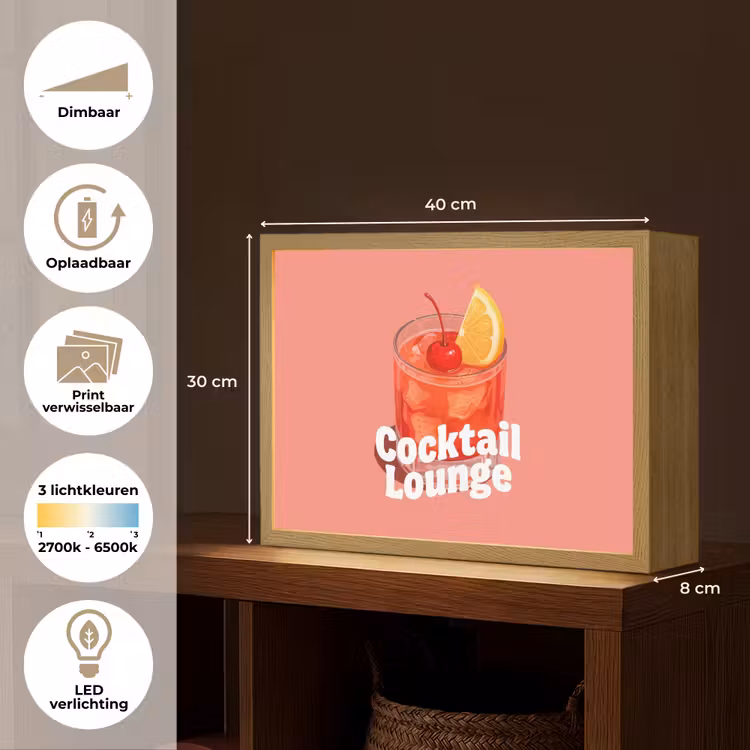 Lightbox - Wandlamp - Cocktail Lounge - Glas - Koraal — 10