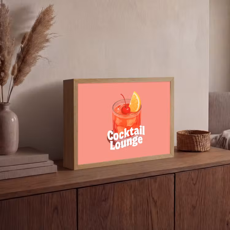 Lightbox - Wandlamp - Cocktail Lounge - Glas - Koraal — 4