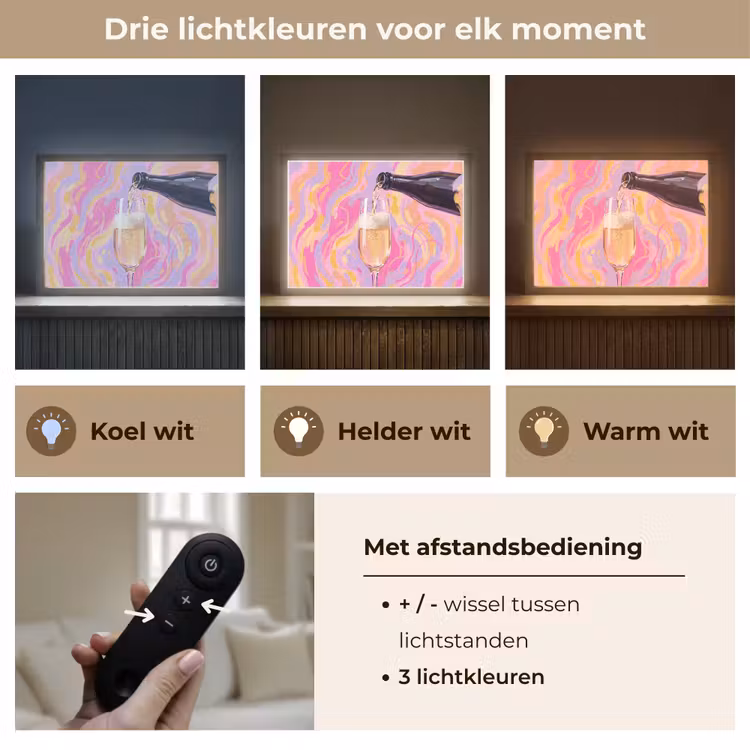 Lightbox - Wandlamp - Drank - Inschenken - Feest - Abstract - Roze — 8