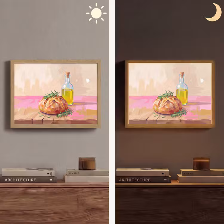 Lightbox - Wandlamp - Eten - Brood - Olijfolie - Abstract - Keuken — 6