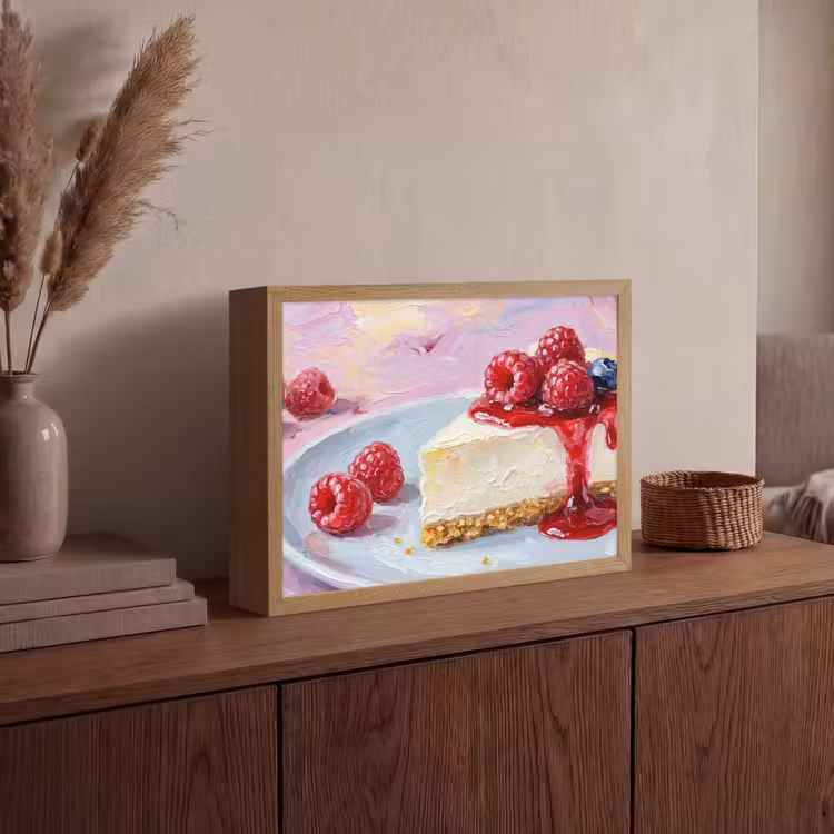 Lightbox - Wandlamp - Eten - Cheesecake - Bessen - Abstract - Roze — 4